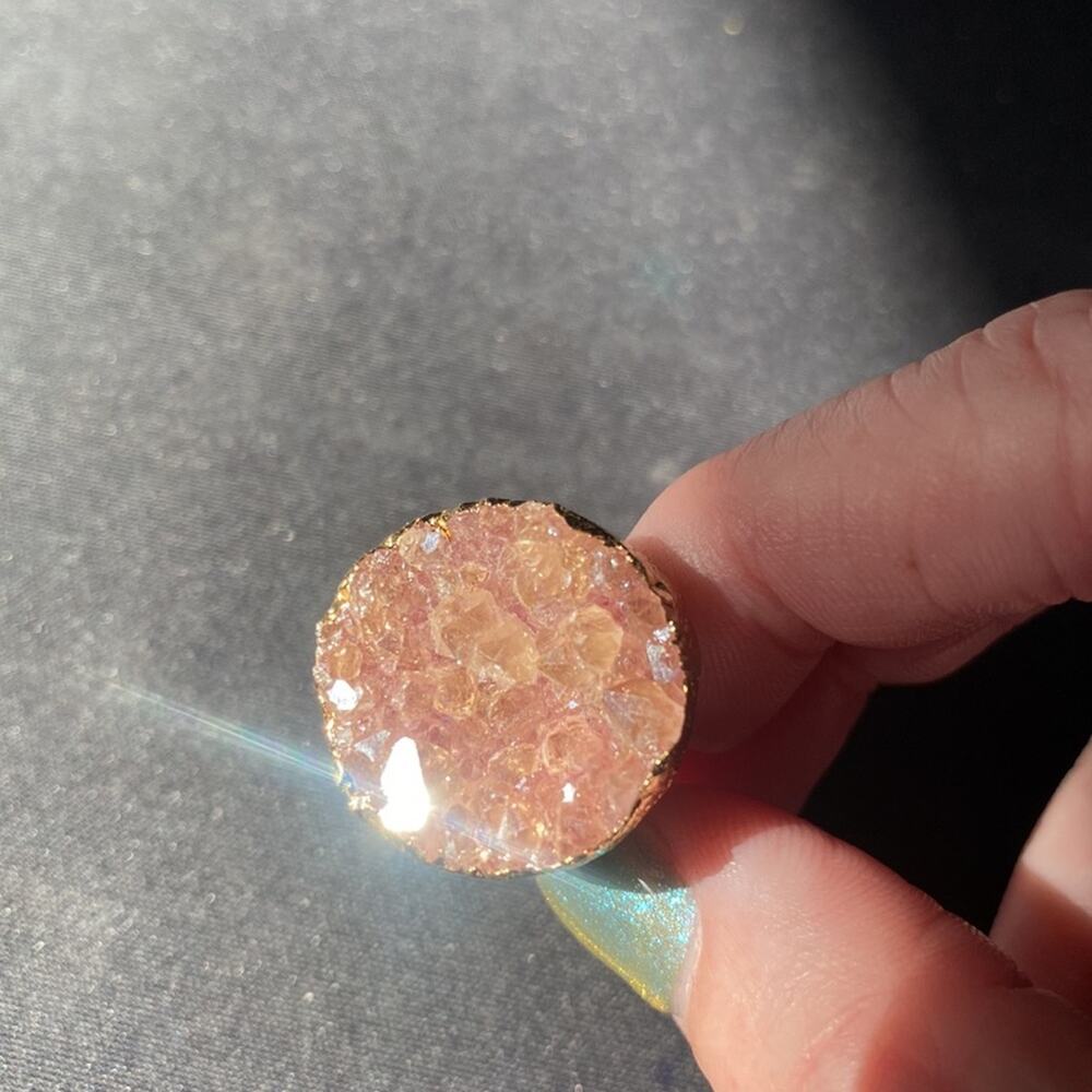 Druzy Ring, Adjustable, NEW